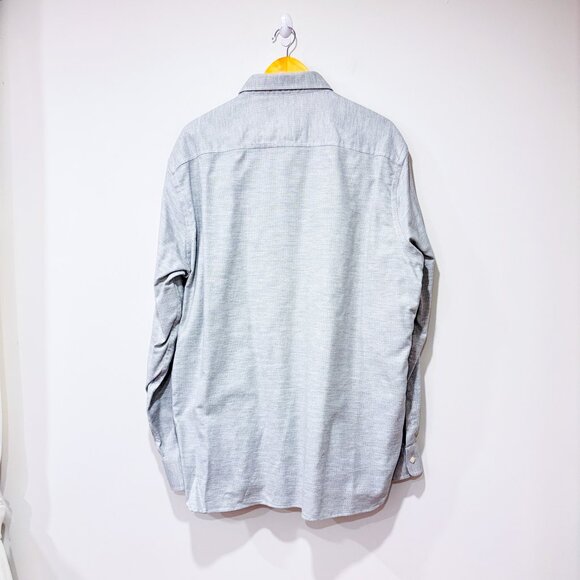 JOSEPH ABBOUD | Light grey thick cotton shirt | Classic casual | Men's XXL * - Picture 8 of 8